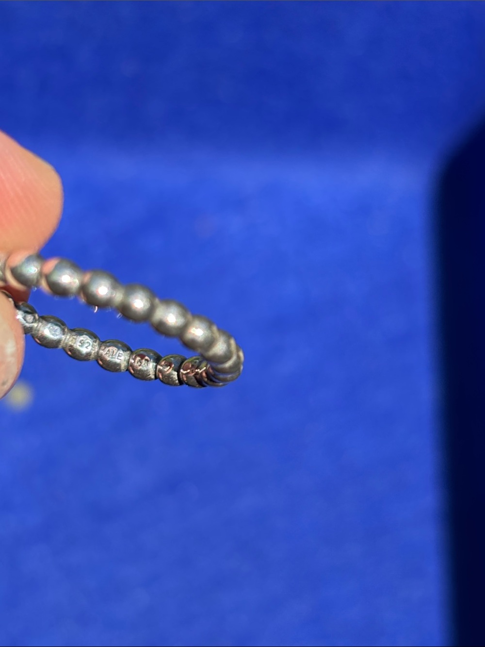 Pandora Sterling Silver Beaded Stackable Ring - Picture 3 of 5